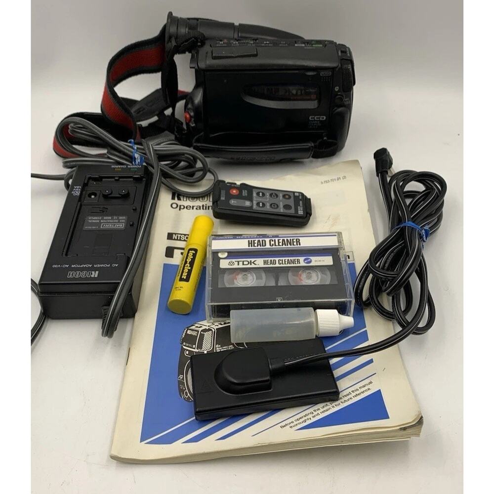 Ricoh R-88H (Sony CCD-TR81) Hi8 Video Camera Recorder Bundle-Parts/Repair